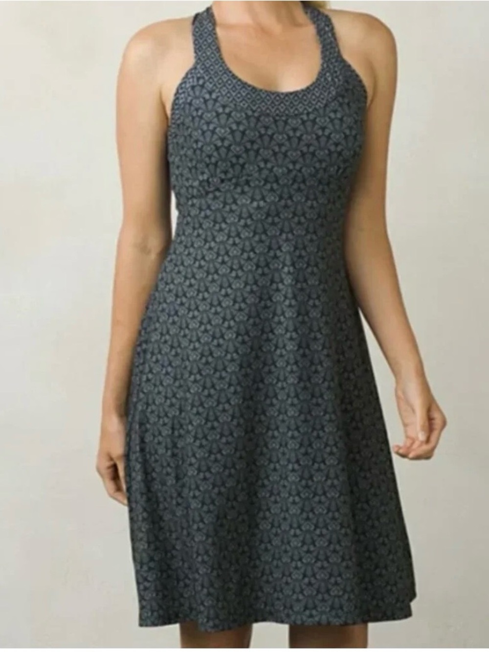 prAna Cali Dress in Charcoal Botanica